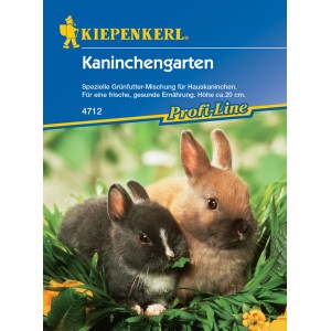 Kiepenkerl Kaninchengarten: Samenmischung mit zwei Kaninchen im Gras.
