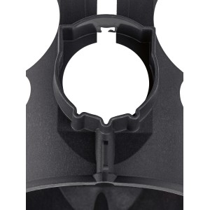 Schwarze Gerätedose mit Membran, 68 mm tief, für Unterputzmontage.