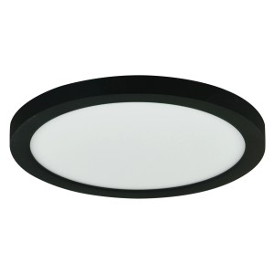 Schwarzes E2 Elektro LED-Panel Space, 18W, runde Deckenleuchte.