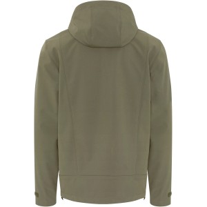 Gardena Herrenjacke M in Dusty Olive, Rückansicht. Arbeitskleidung mit Kapuze und Langärmeln.