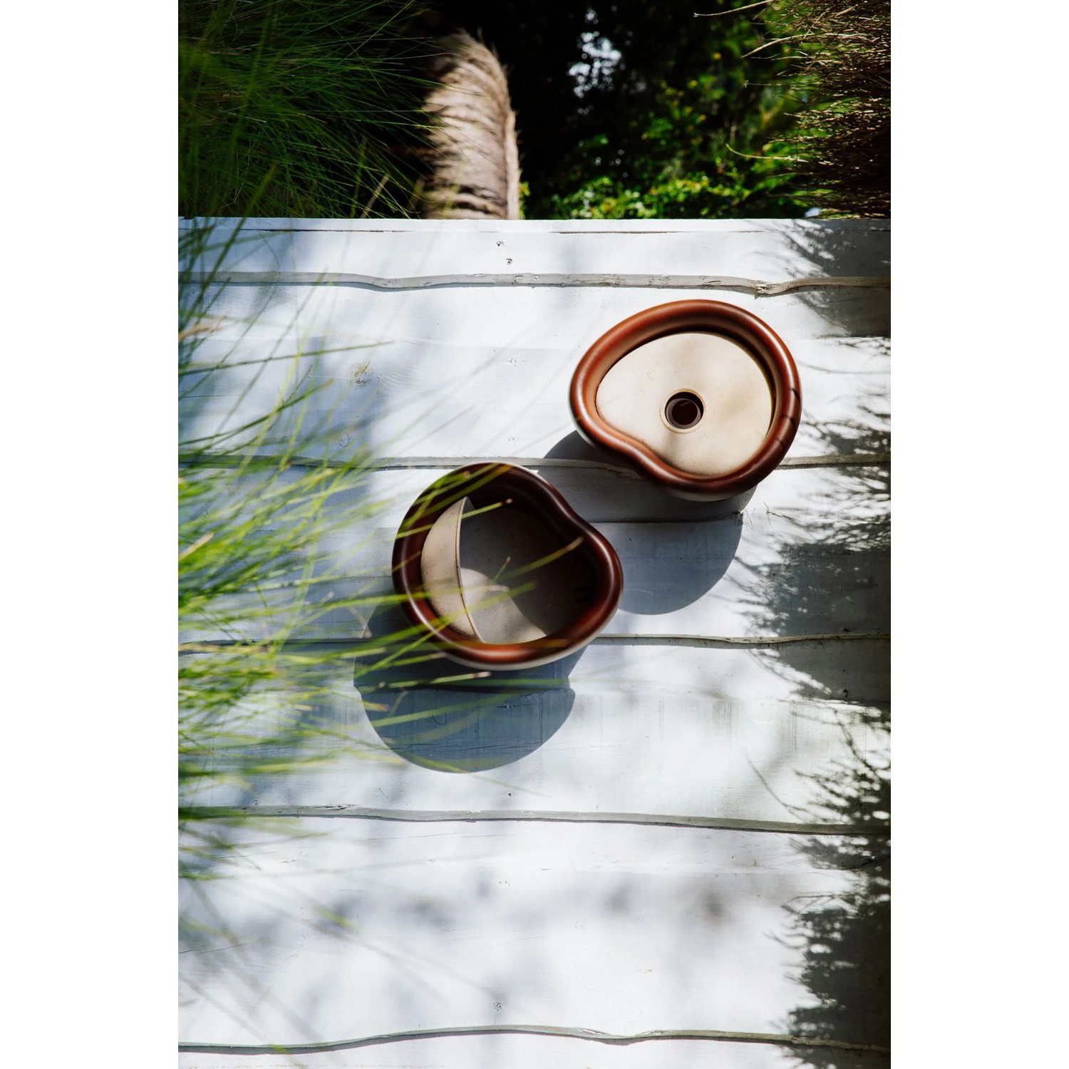 Elho Vogelhaus Organic, 25 cm, braun-weiß, aus recyceltem Kunststoff, für Garten und Balkon.