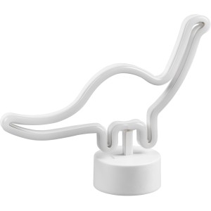 Weiße Reality LED Tischleuchte Bronto im Dinosaurier-Design, 20,5x27x8,5cm.