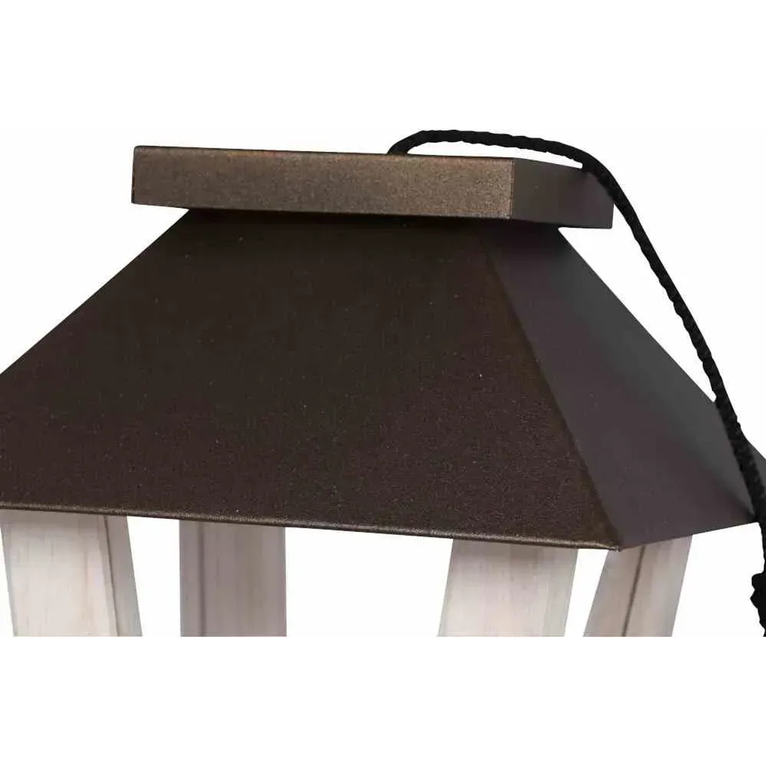 Detailaufnahme: Siena Garden Vogelfutterspender aus Kiefernholz, creme-kupferfarben.