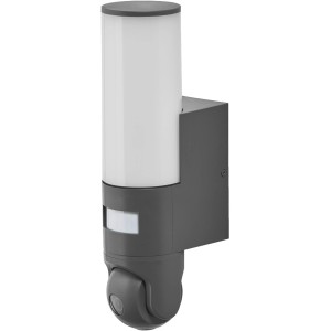 Ledvance Smart+ LED-Außenwandleuchte mit Kamera, dunkelgrau. Smarte Lampe mit Bewegungssensor.
