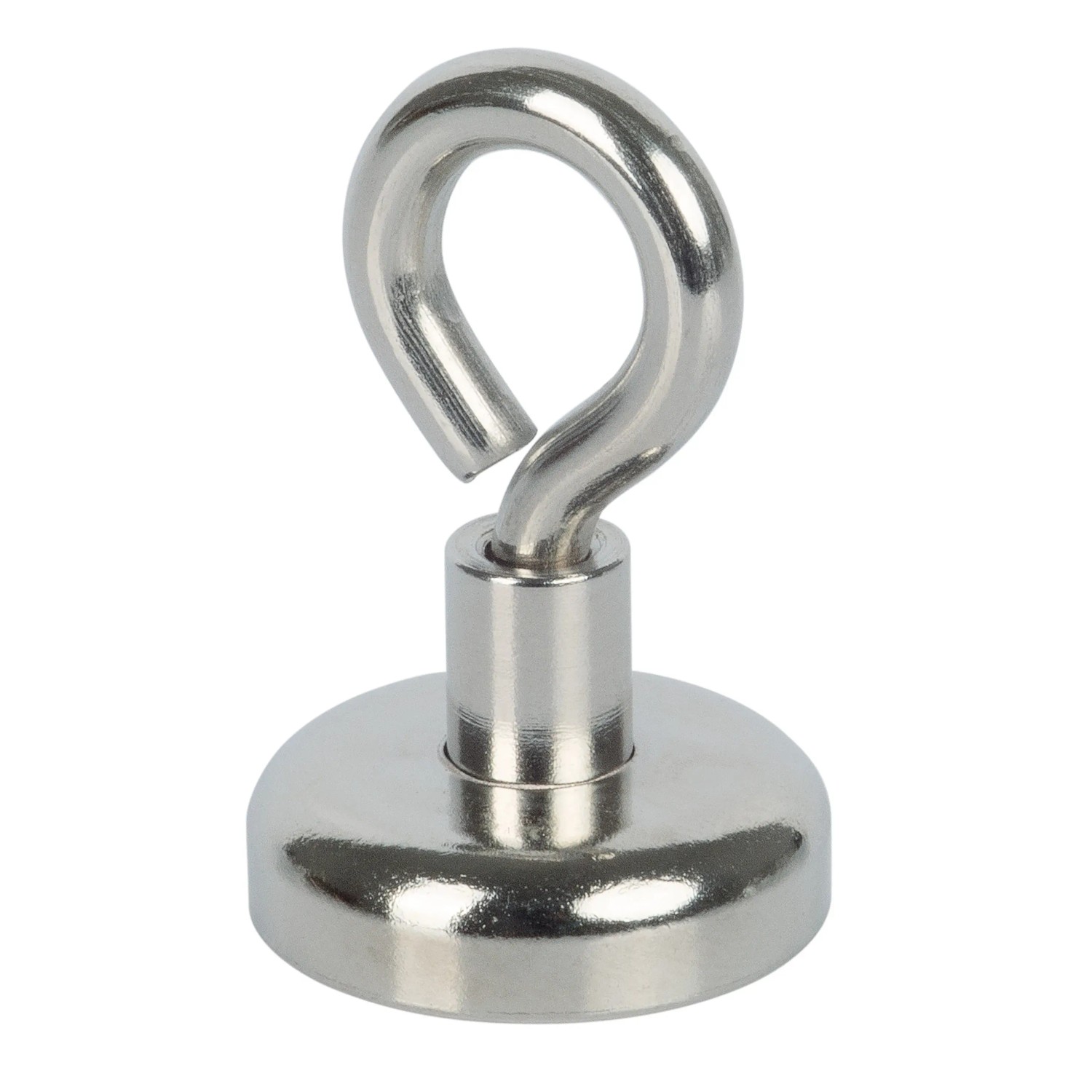Fix-o-moll Topfmagnet Neodym mit Öse, 2er-Set, silberfarben, zum Aufhängen von Gegenständen.