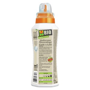 Compo Bio-Pflanzendünger Mediterran, 500ml Flasche für mediterrane Pflanzen.