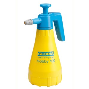 Gloria Drucksprühgerät Hobby 100, gelb/blau, 1 l Füllmenge für Garten, Balkon und Terrasse.