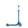 Blauer Globber Go-Up Sporty Lights 3in1 Scooter mit 3 Rädern und leuchtenden LED-Rollen. Verstellbares Kinderfahrzeug.