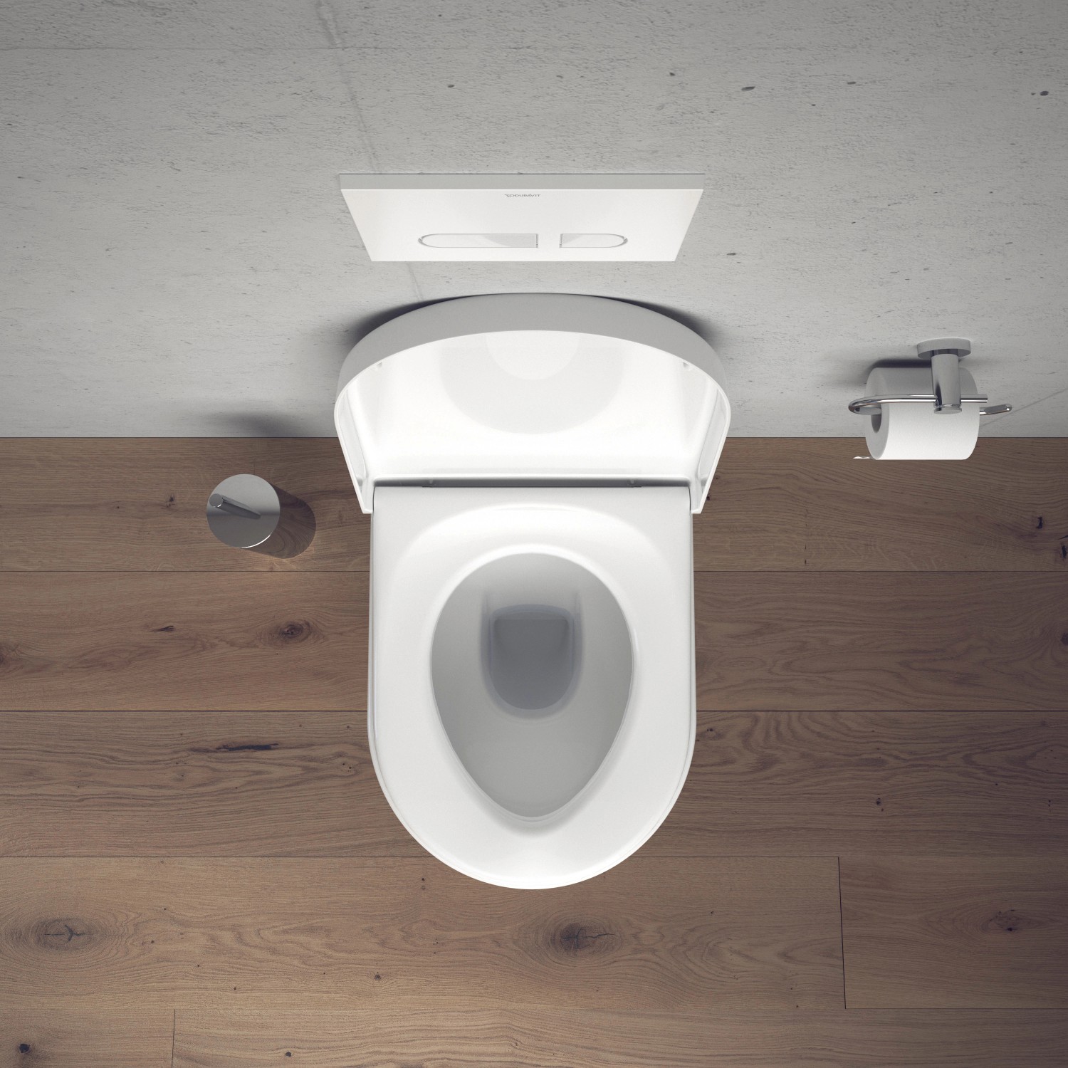 Duravit Wand WC Set Starck 3, weiß, mit WC-Sitz und Absenkautomatik. Wandhängendes Tiefspüler WC.