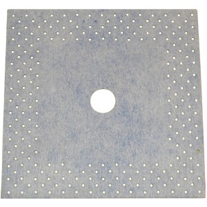 Cimsec Dichtmanschette, 2 Stück, quadratisch, blau, mit Loch in der Mitte und Lochmuster am Rand.