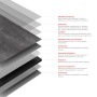 Schichtaufbau der Schulte Duschrückwand DecoDesign Stein Schiefer, Details zu Material und Aufbau.