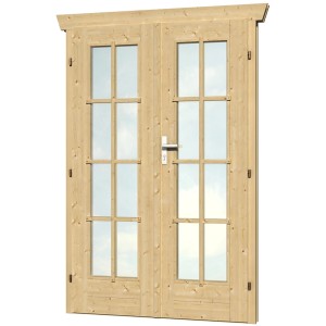 Skan Holz Doppeltür BxH 123,4 x 19,3 cm vollverglast für 28 mm Häuser