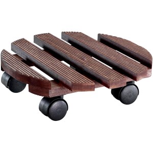 Wagner Kübelroller Country, Ø 30 cm, Palisanderfarben, aus FSC®-Holz mit Rollen.