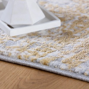 Moderner Obsession Teppich My Salsa in Senfgelb, 170x120cm, mit 3D-Effekt.