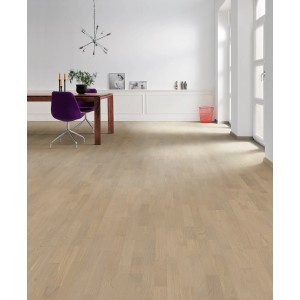 Heller Living by Haro Parkett Schiffsboden Eiche Grau strukturiert im Wohnraum.