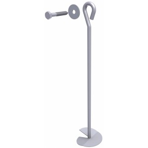 Winnetoo Bodenanker eindrehbar mit Schraube und Unterlegscheibe für Gartenspielgeräte.