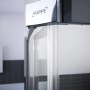 Hüppe EasyEntry Gleittür Eckeinstieg, 80x200 cm, Silber hochglanz, Detailansicht.