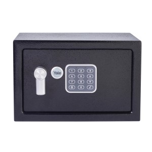 Schwarzer Yale Tresor Value Safe S Code mit digitalem Tastenfeld und Schlüssel