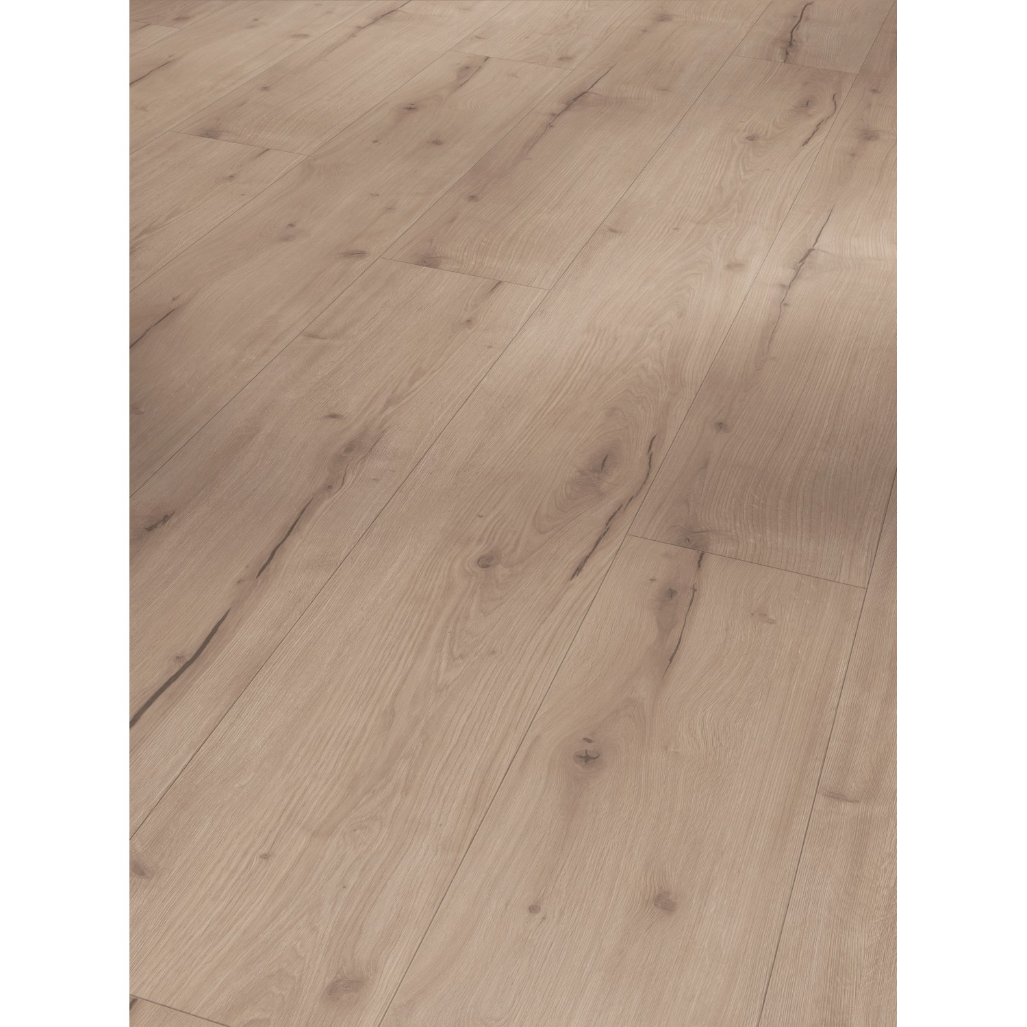 Parador Vinylboden Schlossdiele Modular One Eiche Helios Grau mit Rustikalstruktur.