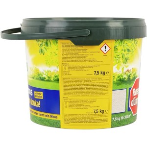 Eimer Compo Rasendünger Moos - Nein danke! 7,5kg für ca. 300m² Rasenfläche.