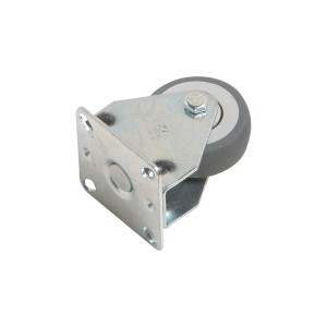 Apparate-Bockrolle, Ø 50 mm, 45 kg Traglast, mit Stahlblechgehäuse und Gummireifen.