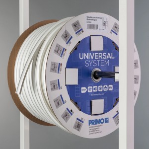 Primo Stahlzargendichtung Ferrum 911, weiß, als Meterware auf Rolle.