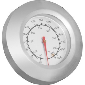 Jamestown Deckelthermometer für 4-Brenner Grillküche Tyson. Grillutensil aus Edelstahl.