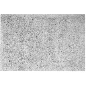 Silberner Spirella Elements Badteppich, 60x90 cm, aus Baumwolle. Flauschiger Badvorleger.