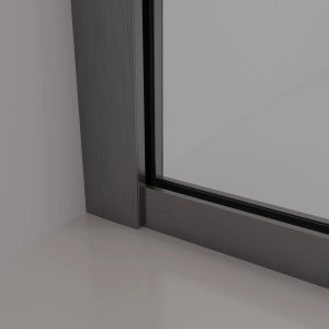 Detailaufnahme: Baliv Seitenwand DUK-120.140 Walk-In, Industrial Grey, Duschtür