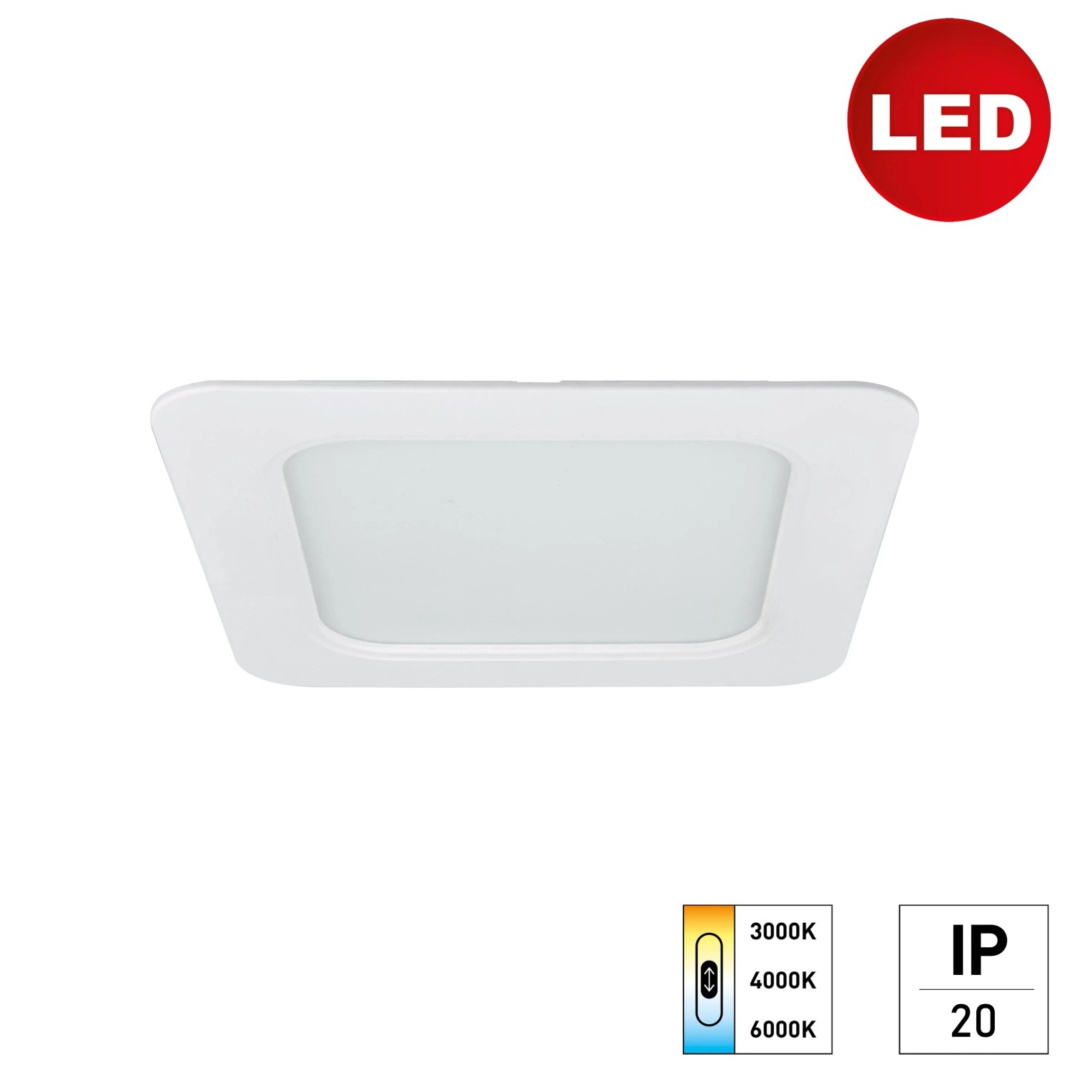 LED Panel Quadratisch, 18W, Unterputz, Dimmbar, Neutralweiß – Für Deckenmontage Mit 120° Abstrahlwinkel