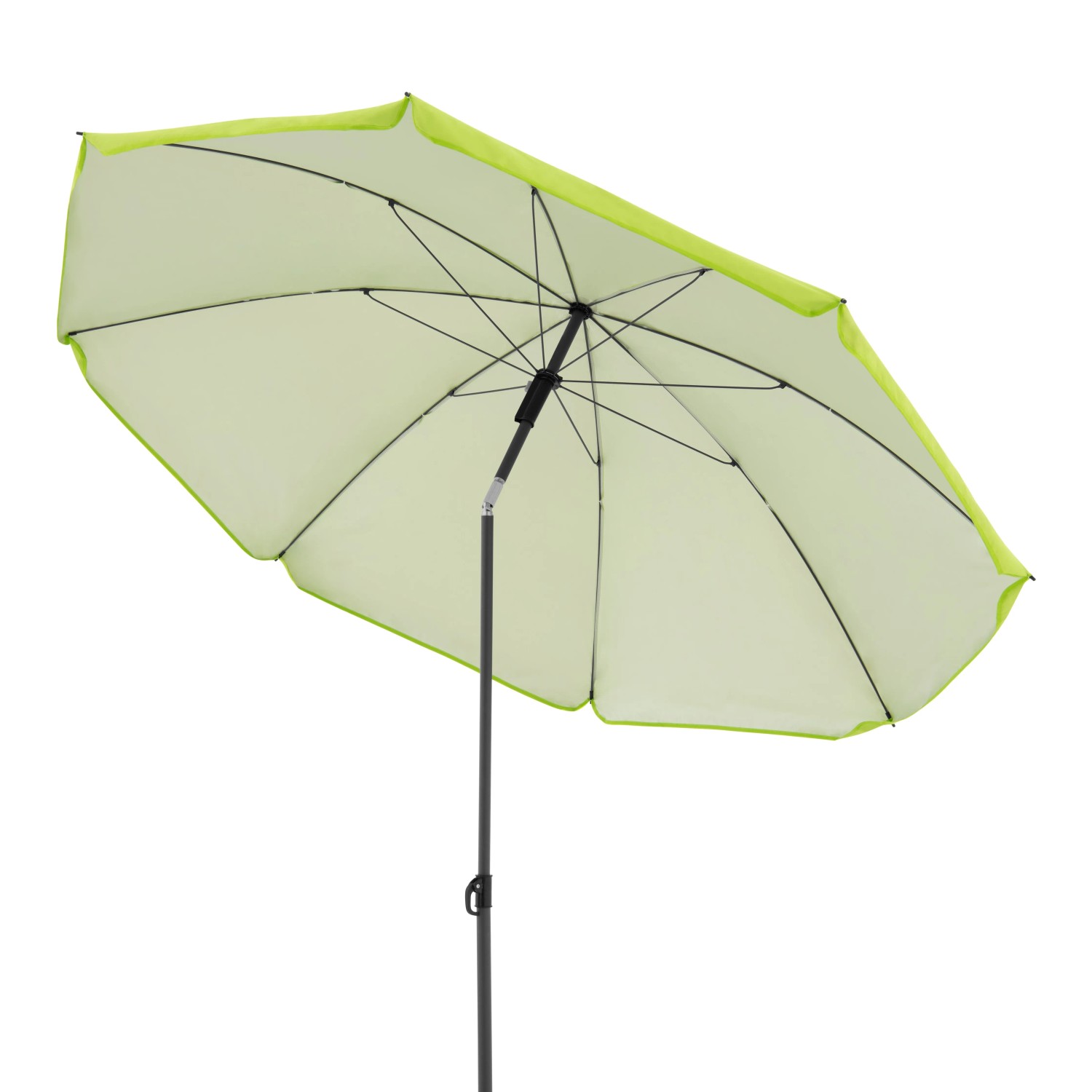 Grüner Derby Marktschirm COMO, Ø 165 cm, mit Knickfunktion für optimalen Sonnenschutz.