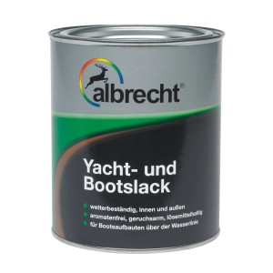 Dose Albrecht Yacht- und Bootslack, transparent, hochglänzend, 375 ml.