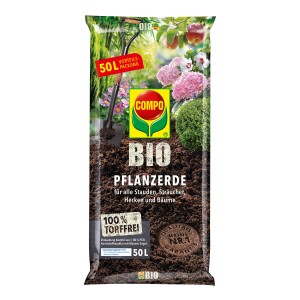 Sack Compo Bio Pflanzerde, torffrei, 50L. Ideal für Garten- und Zierpflanzen. Palette mit 42 Säcken.