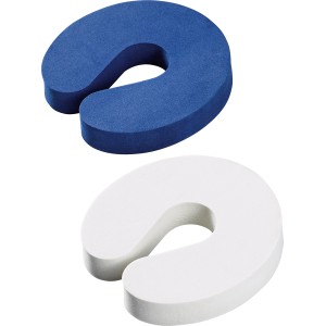 Türstopper aus Schaumstoff, 2er-Set, U-Form, in Blau und Weiß.