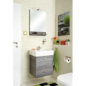 Pelipal LED-Aufsatzleuchte Quickset 328/313 Chrom an Spiegel im Badezimmer.