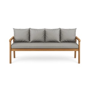 Graues Setgarden Bankkissen-Set für 3-Sitzer Gartenbank, bestehend aus Sitz- und Rückenkissen.