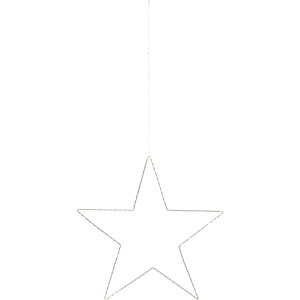Deko-Stern mit LED-Beleuchtung, warmweiß, 58 cm, für Innen und Außen, zum Aufhängen.