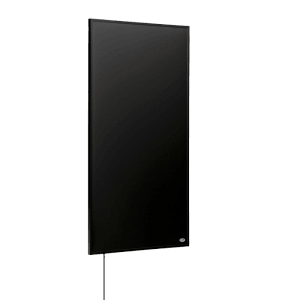 Könighaus Infrarotheizung Black Edition 1200W mit Kabelausgang oben links, für elektrische Heizgeräte.