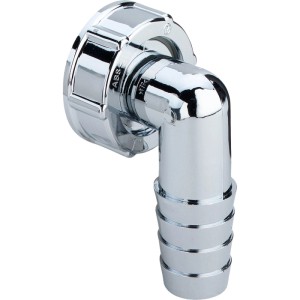 Viega Schlauchverschraubung aus verchromtem Kunststoff, 33,7 mm, für Spülen und Geräte.