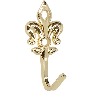 Siro Zierhaken 579 Metall Messingfarben Glänzend Lochabstand 11 mm