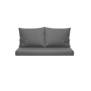 Graues Setgarden Bankkissen-Set für 2-Sitzer Gartenbänke, bestehend aus Sitz- und Rückenkissen.
