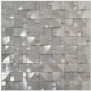 Mosaik Aluminium Silver 3D 30 cm x 31,5 cm