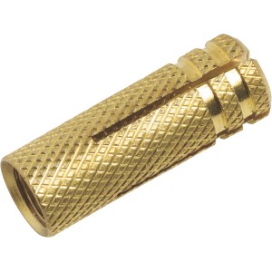 Messingspreizdübel M8, 27 mm lang, für Beton und Stein, geeignet für Bohrlochdurchmesser 10 mm.