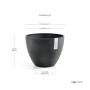 Dunkelgrauer Ecopots Pflanztopf Antwerp, 50 cm, ideal für Innen- und Außenbereich. Zeitloses Design für große Pflanzen.