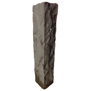 Basalt Palisade Schwarz gestockt 12 x 12 x 100 cm