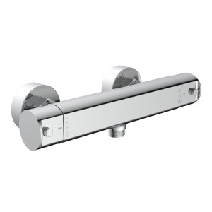 Schütte Thermostat Duscharmatur Vita Chrom, Aufputz-Thermostat mit Verbrühschutz.