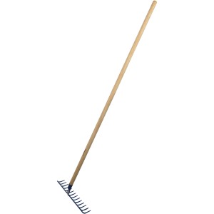 Sonneck Gartenrechen mit 14 Zähnen und Holzstiel, ideal für Gartenarbeiten.