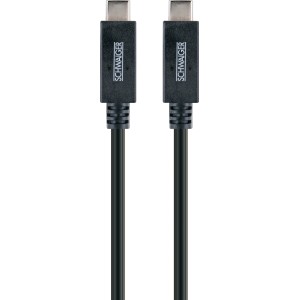 Schwaiger Sync & Ladekabel, 1 m, USB-C auf USB-C, zum Synchronisieren und Laden von Geräten.