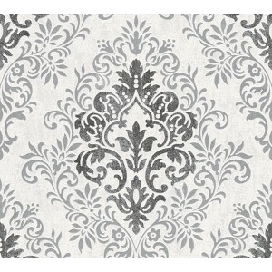 Jette Joop Vliestapete mit Ornamenten in Schwarz und Weiß.