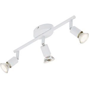 Briloner LED-Spot Simple mit 3 Strahlern in Weiß, schwenk- und drehbar.